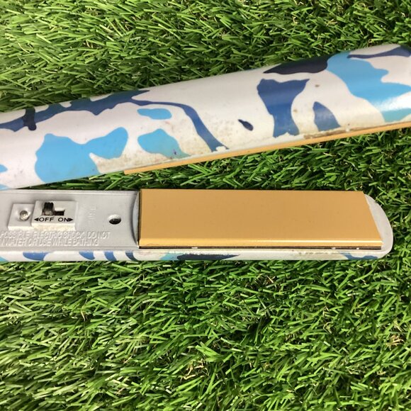 CHI Ultra Blue Camo Design Flat Iron Ceramic Hair Straightener - Picture 4 of 12